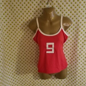 Vintage Style Red Cream Stretchy Tank Top
